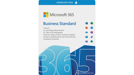 Microsoft 365 Business Standard ist eine umfassende Lösung für Unternehmen, die alle wichtigen Tools für Zusammenarbeit, Kommunikation und Produktivität in einem Paket vereint. Mit einer Lizenz können bis zu 300 Benutzer arbeiten und auf Anwendungen wie Outlook, Word, Excel, PowerPoint, OneDrive und SharePoint zugreifen. Die Plattform ist kompatibel mit verschiedenen Betriebssystemen und verfügt über erweiterte Sicherheitsfunktionen, um sensible Daten zu schützen.