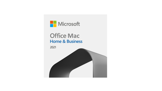 Microsoft Office Home and Business 2021 für Mac-Software, die verschiedene Produktivitätstools wie Word, Excel und PowerPoint enthält. 