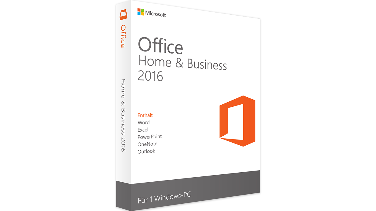 "Microsoft Office Home and Business 2016 Windows: Eine vielseitige Software-Suite von Microsoft für den privaten und beruflichen Einsatz. Enthält Anwendungen wie Word, PowerPoint, Excel, OneNote und Outlook, die es Benutzern ermöglichen, professionelle Texte, Präsentationen, Tabellenkalkulationen und E-Mails zu erstellen und zu verwalten."