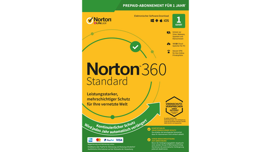 "Virenschutz Norton 360 Standard - Sicherheit für Ihren PC"