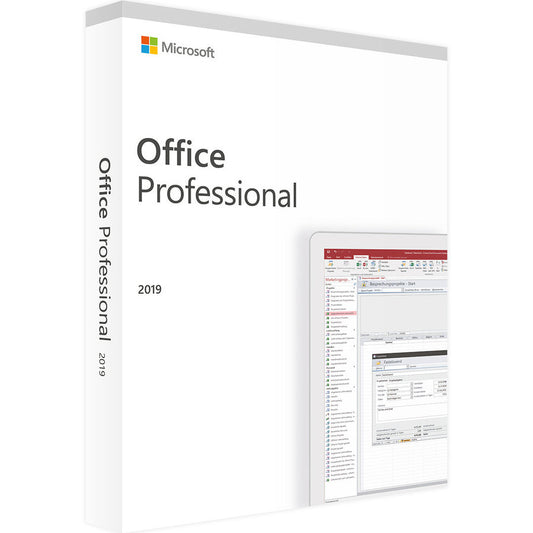 "Microsoft Office Professional 2019 ist eine umfassende Software-Suite, die verschiedene Anwendungen wie Word, Excel, PowerPoint, Outlook, OneNote, Publisher und Access umfasst. Mit dieser Produktivitätssoftware können Sie Ihre Geschäftsanforderungen effizient erfüllen und schnell arbeiten. Die neueste Version von Microsoft Office ist für Windows optimiert und bietet zahlreiche Funktionen und Verbesserungen, um Ihnen bei der Erledigung Ihrer Aufgaben zu helfen."