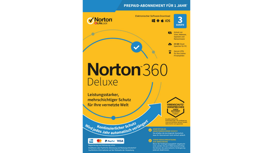 Norton 360 Deluxe – 3 Geräte 1 Jahr 25 GB - NextMedia24 UG