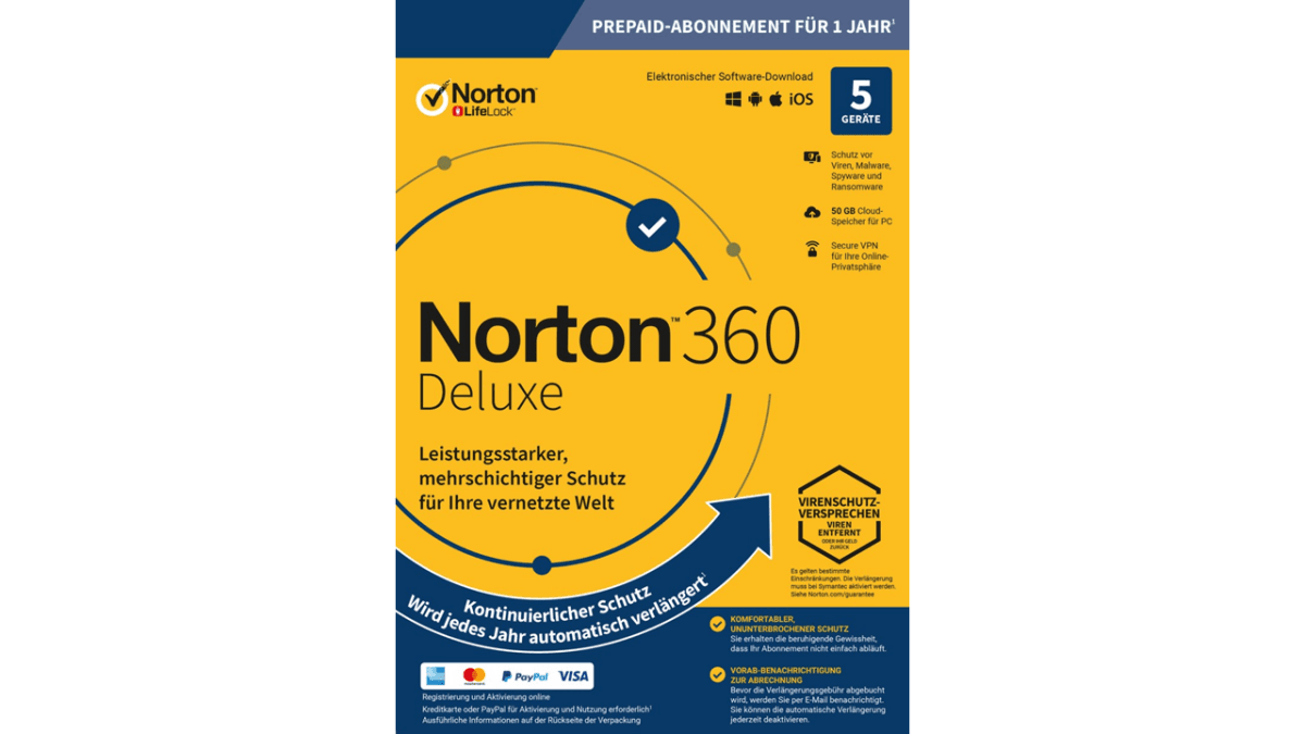 Norton 360 Deluxe – 1 Jahr für 5 Geräte - NextMedia24 UG