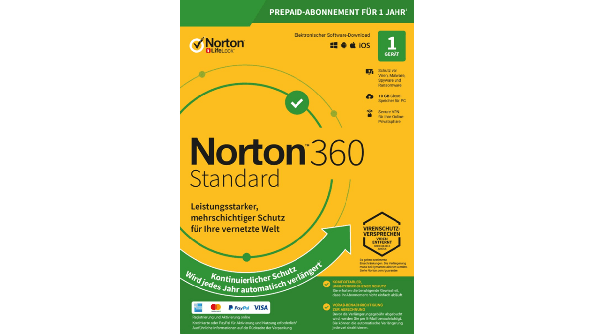 Norton 360 Standard – 1 Gerät 1 Jahr 10 GB - NextMedia24 UG