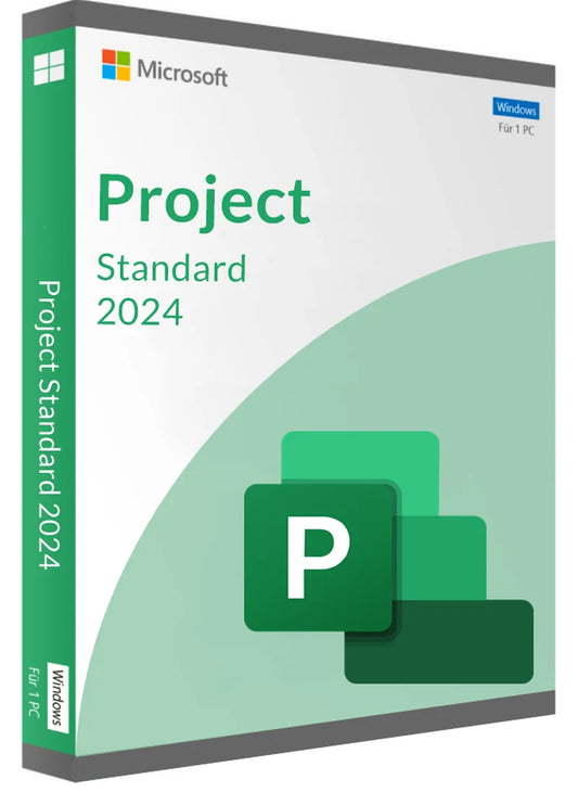 Microsoft Project Standard 2024 - Projektmanagement-Software für Windows zur effizienten Planung und Verwaltung von Projekten.Autoresierter Händler